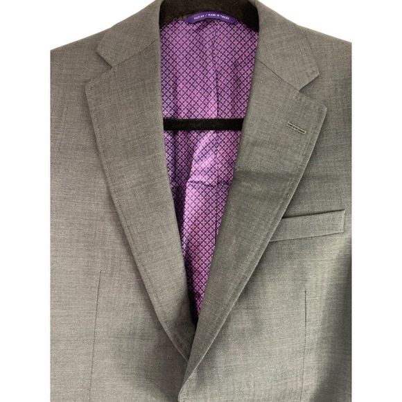 Men’s Ted Baker London blazer suit coat 38R Silver Gray 6316 EUC Jarrow CT - Picture 2 of 8